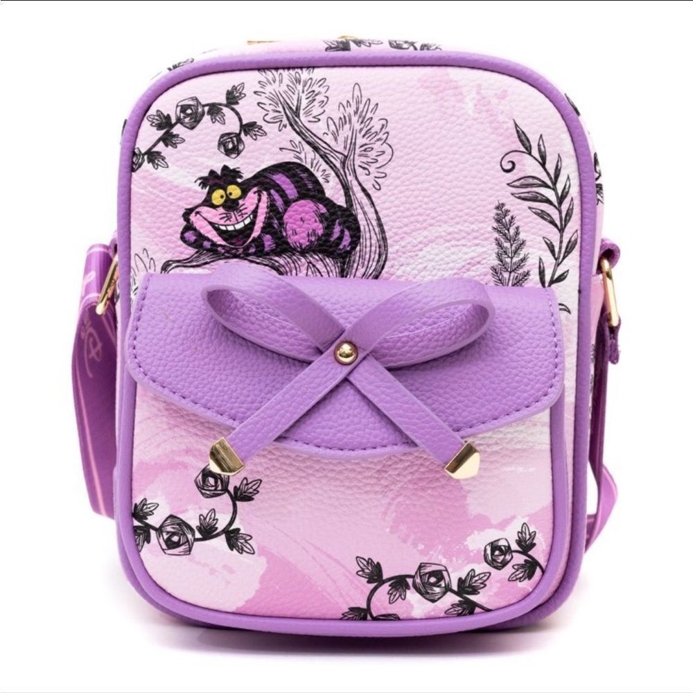 WondaPop Disney Alice in Wonderland Cheshire Cat Luxe 8" Crossbody Bag. NWT!